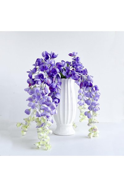 Generic 2PCS Purple Wisteria Artificial Flowers, 21.6", Silk Hanging Wisteria...
