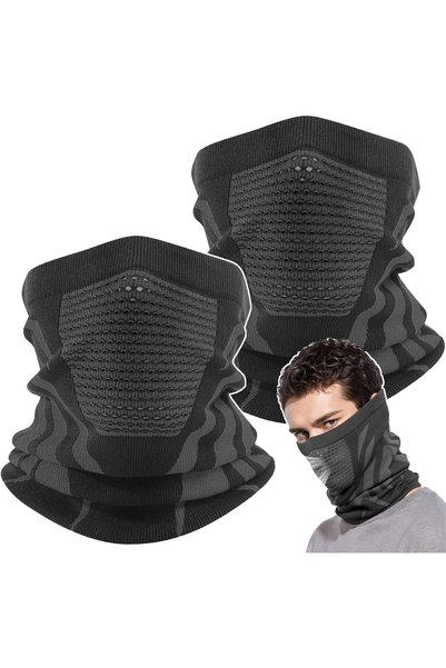 Generic 2-Piece Neck Warmer Gaiter Windproof Face Mask Motorbike Accessories ...