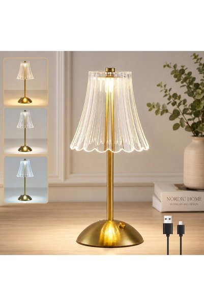 Generic Rechargeable Table Lamp, LED Desk Lamp Battery Operated, 3 Colors and...