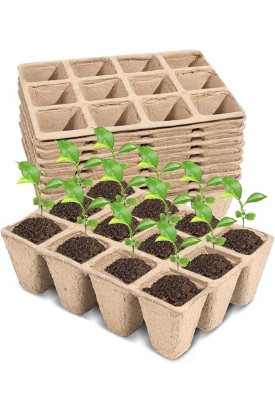 Generic 10 Packs Seedling Starter Trays 120 Cells, Biodegradable Seed Germina...