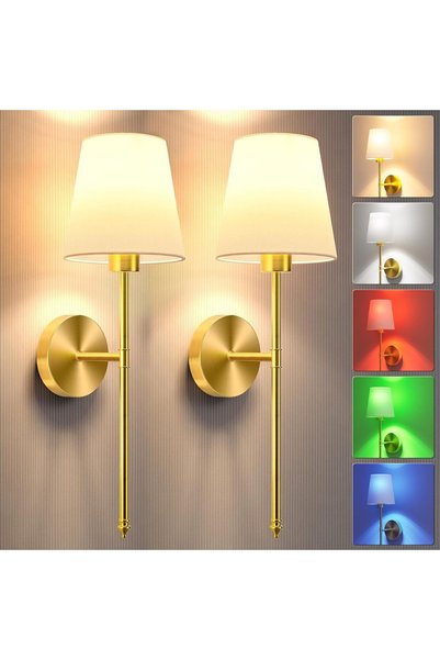 Generic Wall Lights, Battery Operated, Gold, Cordless, with Remote Control, 9...