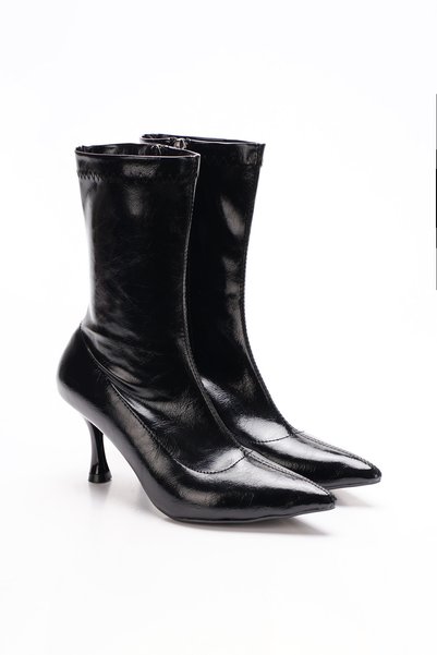 Melvoria Women's Pointed Toe, Stiletto Heel Stretch Boots