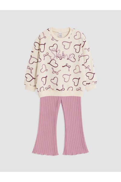 LC Waikiki TWO MT SHOP QUALITY LCW Baby Ecru-Patterned Girls' Sweatshirt and ...