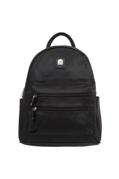 Charm & Shape Rucsac de damă Charm&Shape cu buzunare, piele ecologică, negru