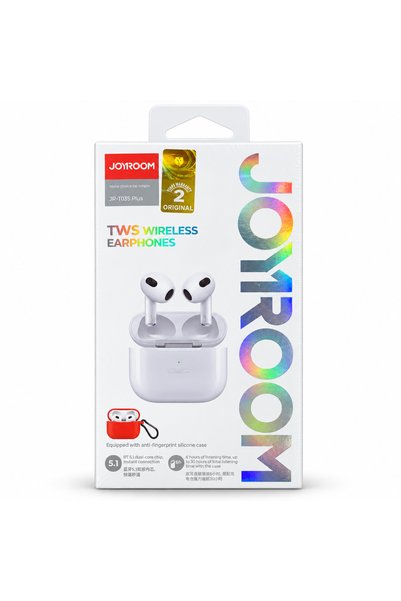 Joyroom JR-T03S Plus TWS Wireless Earbuds with Charging Case, White