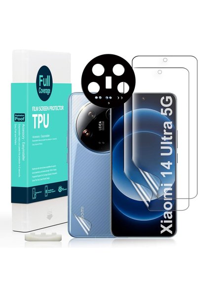 Generic قطعتان من واقي الشاشة لهاتف شاومي 14 ألترا 5G مقاس 6.7 بوصة. فيلم مرن...