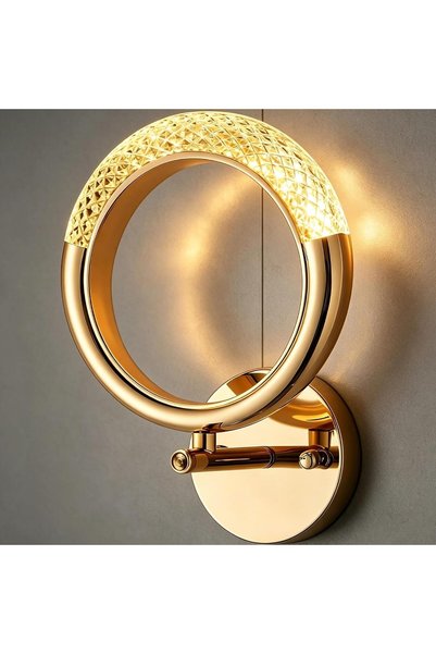 Generic Modern Nordic-Style Circular LED Wall Lamp, Gold