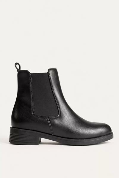 VelasBySerhat Women's Elastic Black Matte Short-Heeled Winter Boots with Non-Slip Soles Tr01Mk06C
