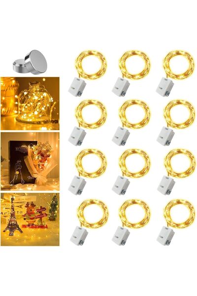 Generic 12 Pack Battery Operated Fairy Lights, 7ft LED Mini String Lights wit...