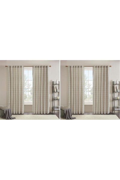 Generic Anaheim Cabin Plaid Curtain Window, Thermal Insulated Fleece Lining, ...