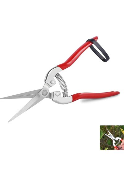Generic 2 PCS Pruner Shears, Red Garden Scissors, Spring Assisted Trimming Sh...