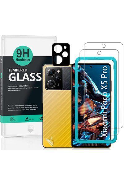 Generic واقي شاشة لهاتف شاومي بوكو X5 برو 5G مقاس 6.67 بوصة، عبوة من قطعتين، ...