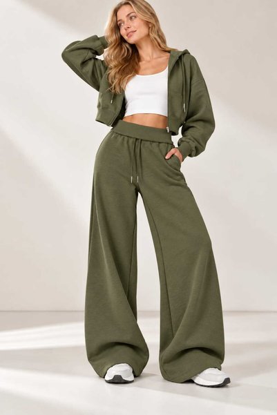 Pupa Γυναικείο παντελόνι φόρμας με πτυχώσεις, oversized