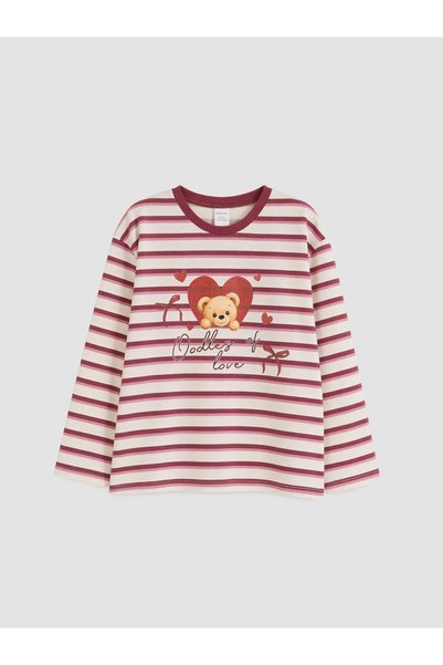 LC Waikiki Peak New Season Mixed Print Girls' T-Shirt