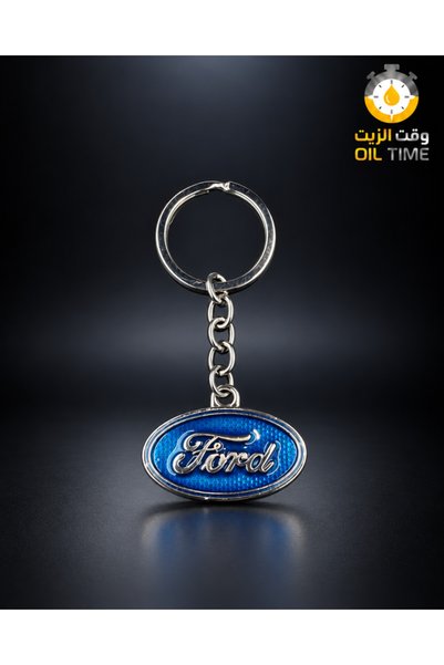 NO BRAND تعليقة مفاتيح فورد معدنية – ميدالية شعار Ford