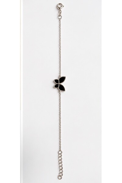 Generic Brand Brățară din argint 925 cu fluture negru și design elegant