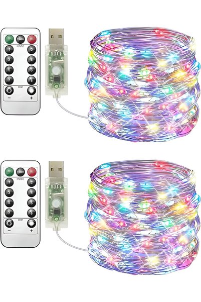 Generic USB Fairy Lights 2Pack,33ft/10M Color 100LED USB Cooper Wire String L...