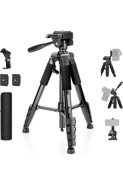 Generic BASICS Camera Tripod, 71'' Tripod with Cell Phone Holder Mount Compat...