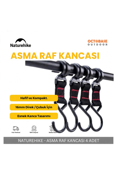 Naturehike Hanging Shelf Bracket, 16, 4 Pieces