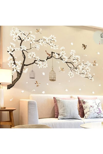 Generic Large White Flower Wall Stickers, 50"x74" Removable DIY Romantic Cher...