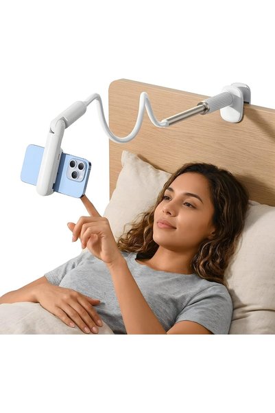 Generic Phone Holder for Bed, Flexible Gooseneck Cell Phone Stand with Clamp ...
