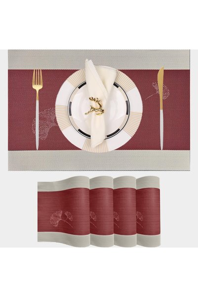 Generic Ginkgo Placemats Set of 4, Non-Slip Placemats Easy to Wipe Clean Kitc...