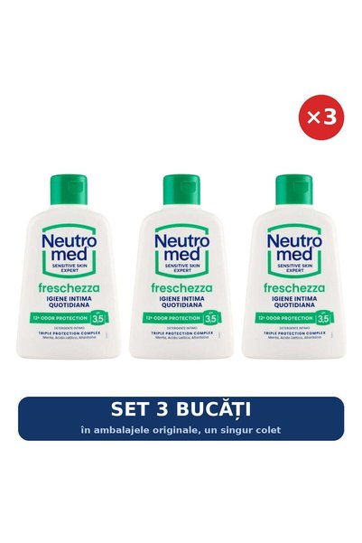 Neutromed Set 3 x Gel intim Freschezza pH 3.5 Neutromed, 200 ml