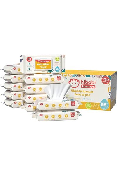 Generic hibobi Baby Wipes - 99% Water Ultra-Mild Cleansing Baby Refresh Wipes...