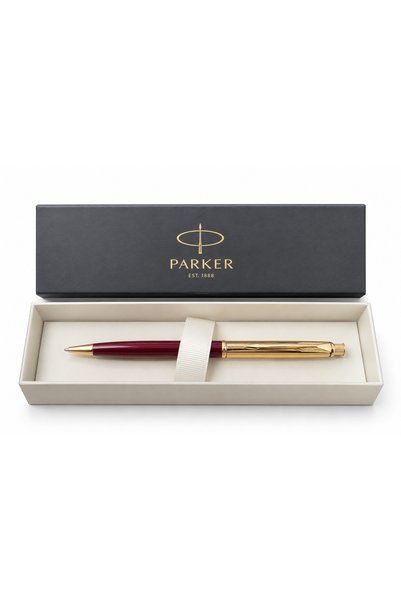 Parker قلم رصاص ميكانيكي باركر إنسينيا كاستم - لون أحمر بورغندي مع غطاء وتفاص...