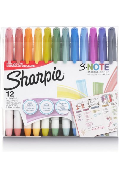 Generic أقلام تحديد إبداعية من S-Note، بألوان متنوعة، رأس مدبب، عبوة تحتوي عل...