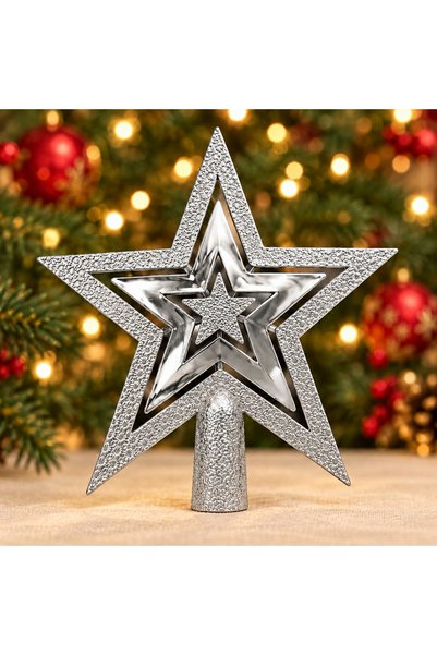 MUBX 13 cm New Year's Christmas Tree Top Star Decorative Christmas Tree Ornament