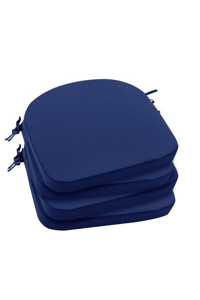 Yelajoy 4 PCS Outdoor Chair Cushions,Blue Non Slip Seat Pads