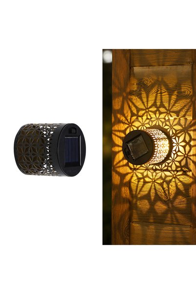 Choice مصباح جداري خارجي يعمل بالطاقة الشمسية LED طراز B-1PC، مقاوم للماء، مص...