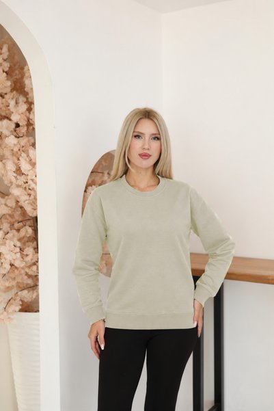 comstar Women's Winter Regular Fit Crepe Basic Sweatshirt