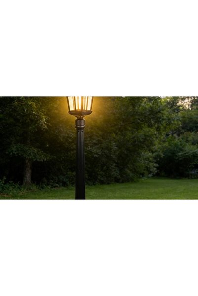 Generic Brand Garden Lantern Single Black Color 1m Height