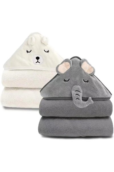 Generic Bamboo Hooded Baby Towel,Organic Bamboo Bath Towel for Toddler, Soft ...