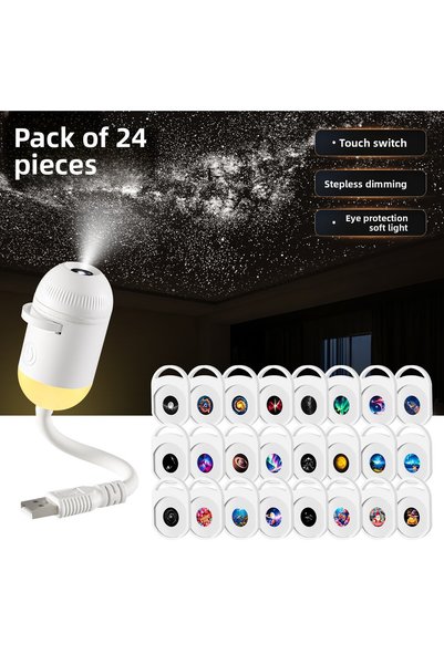 Choice مصباح عرض سماء مرصعة بالنجوم USB 24، إضاءة داخلية للسيارة والمنزل وغرف...