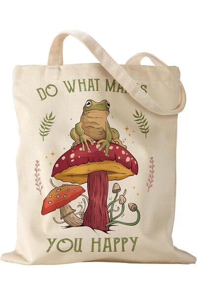 Generic Aesthetic Canvas Tote Bag with Pattern for Women, Sturdy Cloth Cotton...