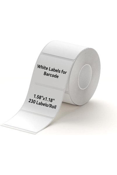 Generic شريط لاصق أبيض لطابعة الملصقات، متوافق مع طرازات B1 وB21 وB3S، ورق لا...