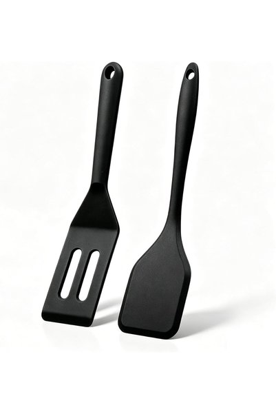 Generic Silicone Spatula Set 2 Pack, Heat Resistant Mini Turner, Flexible Thi...