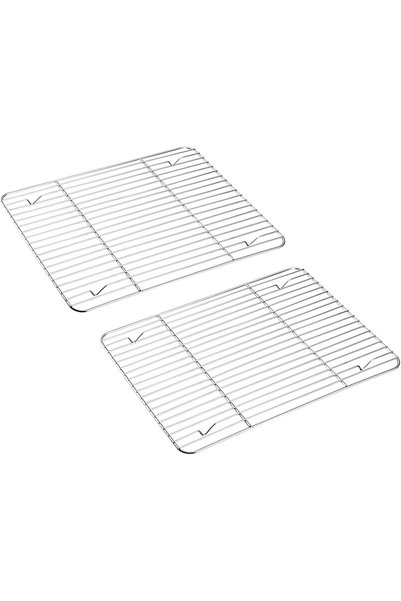 Generic Baking Cooling Rack Set of 2, Stainless Steel Metal Roasting Cooking ...