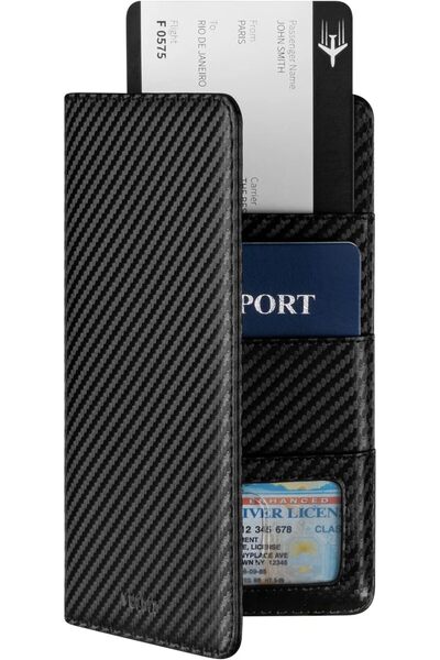 Generic Passport Wallet RFID Blocking Travel Wallet for Men & Women, Long Siz...