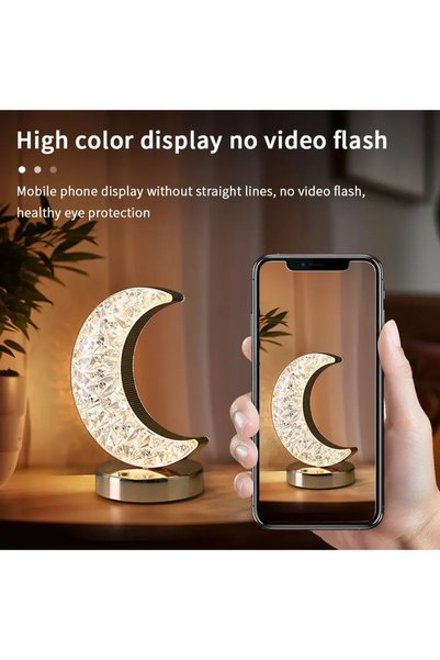 Choice مصباح ليلي قابل لإعادة الشحن بتصميم القمر مع مفتاح لمس، يُستخدم لتعتيم...