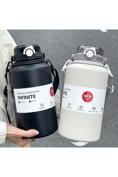 Choice 2.0L black 2L 316 Stainless Steel Vacuum Insulated Water Jug Portable ...