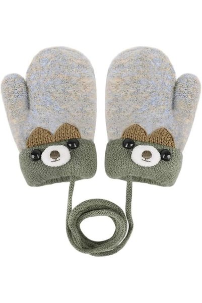 Generic Baby Winter Mittens - Warm Soft Knitted Gloves with Thicken Velvet, C...