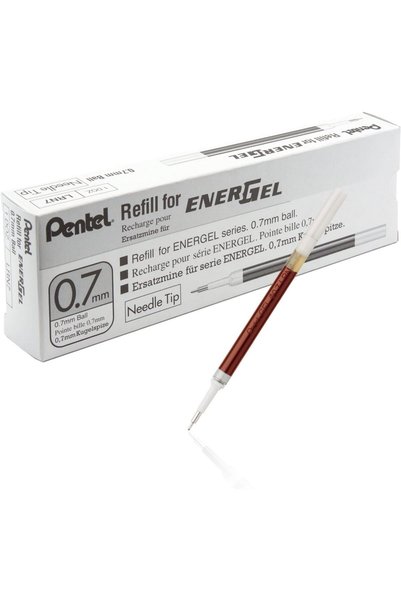 Generic عبوة حبر إضافي لقلم الحبر السائل EnerGel برأس إبرة مقاس 0.7 مم، تحتوي...