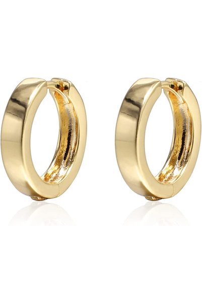 Generic Hoop Earrings for Women, 18K Gold Plated Earrings for Women｜Small Lig...
