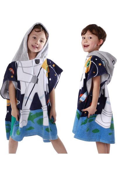 Generic Kids Hooded Beach Bath Towel, Soft Cotton Baby Surf Poncho, Toddler H...