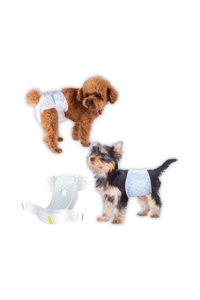 FONIX Absorbent Diapers for Dogs, HappyPaws, Adjustable, Ultra-Comfortable, A...