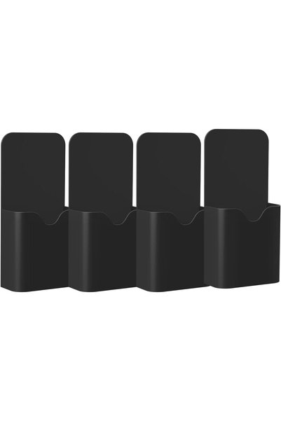 Generic Magnetic Pen Holder, 4-Pack, Whiteboard Organizer, Black